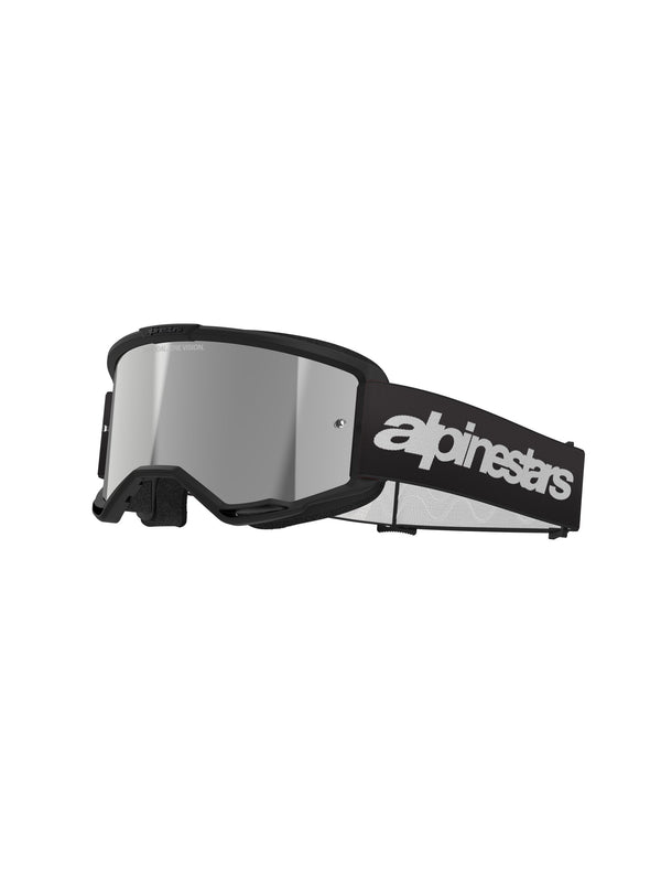 Alpinestars Vision 3 WORDMARK Schwarz/Spiegel Silber Crossbrille