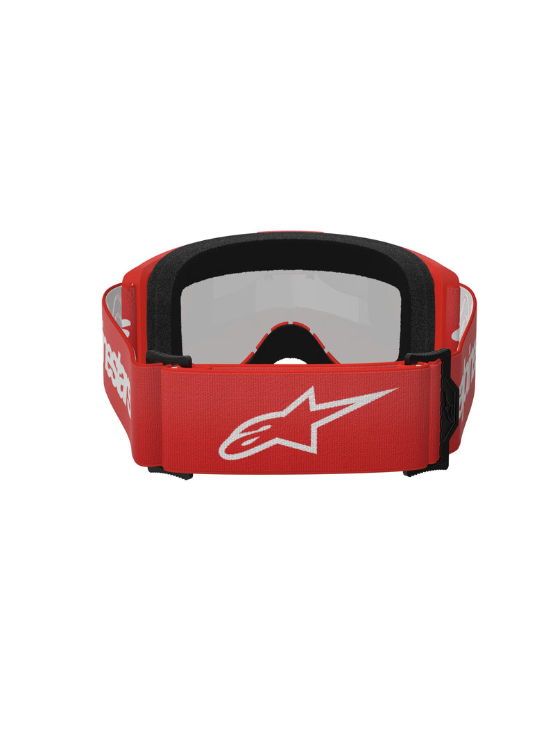 Alpinestars Vision 3 WORDMARK Rot/Spiegel Silber Crossbrille