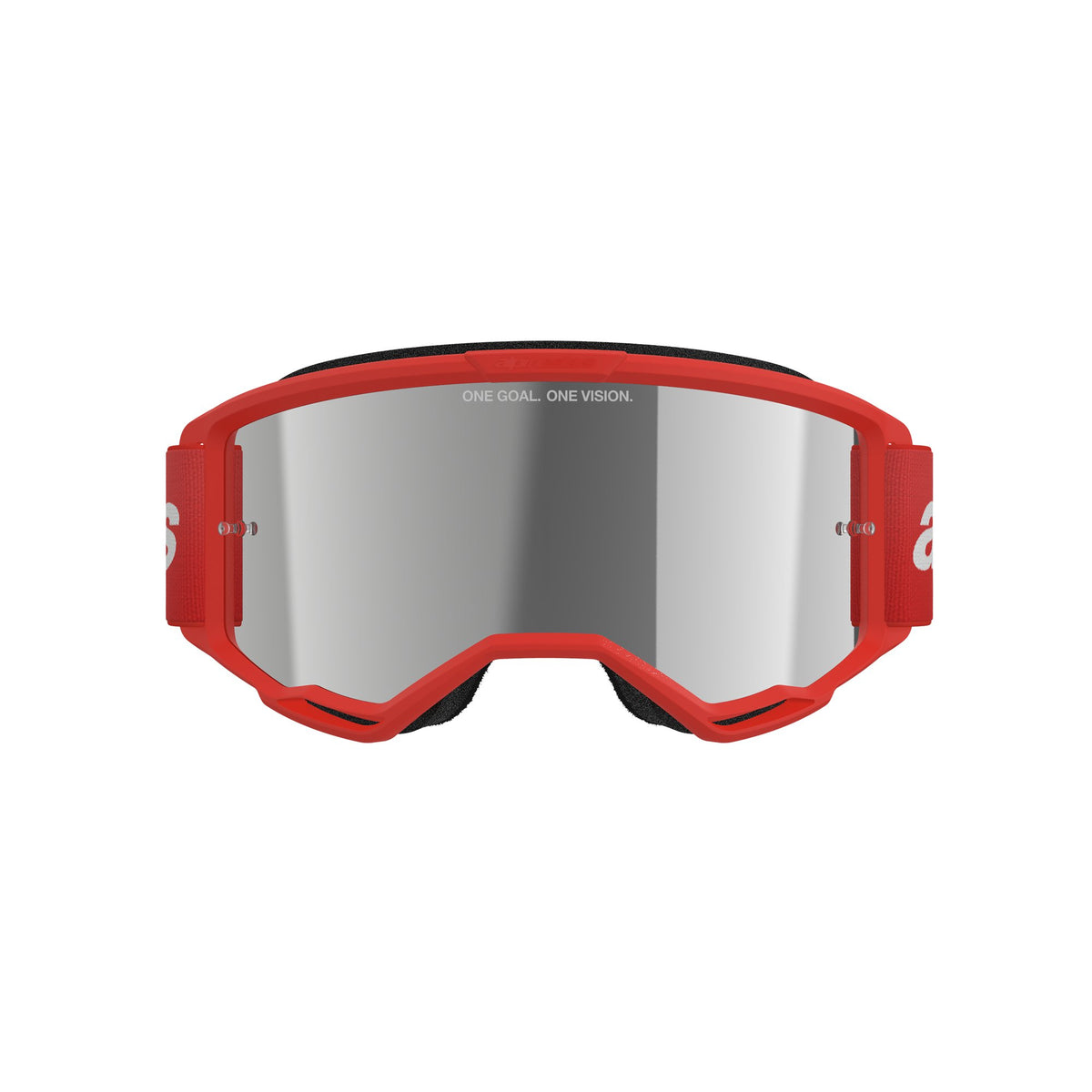 Alpinestars Vision 3 WORDMARK Rot/Spiegel Silber Crossbrille