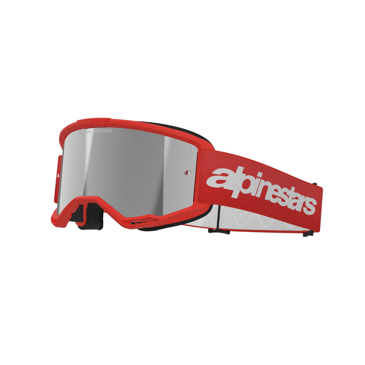 Alpinestars Vision 3 WORDMARK Rot/Spiegel Silber Crossbrille
