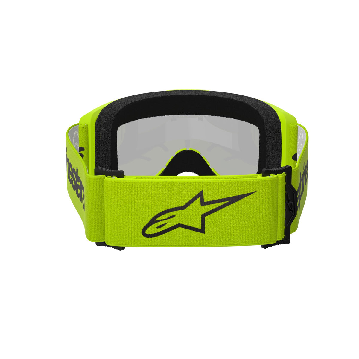 Alpinestars Vision 3 WORDMARK Fluogeel Spiegel Zilver Crossbril