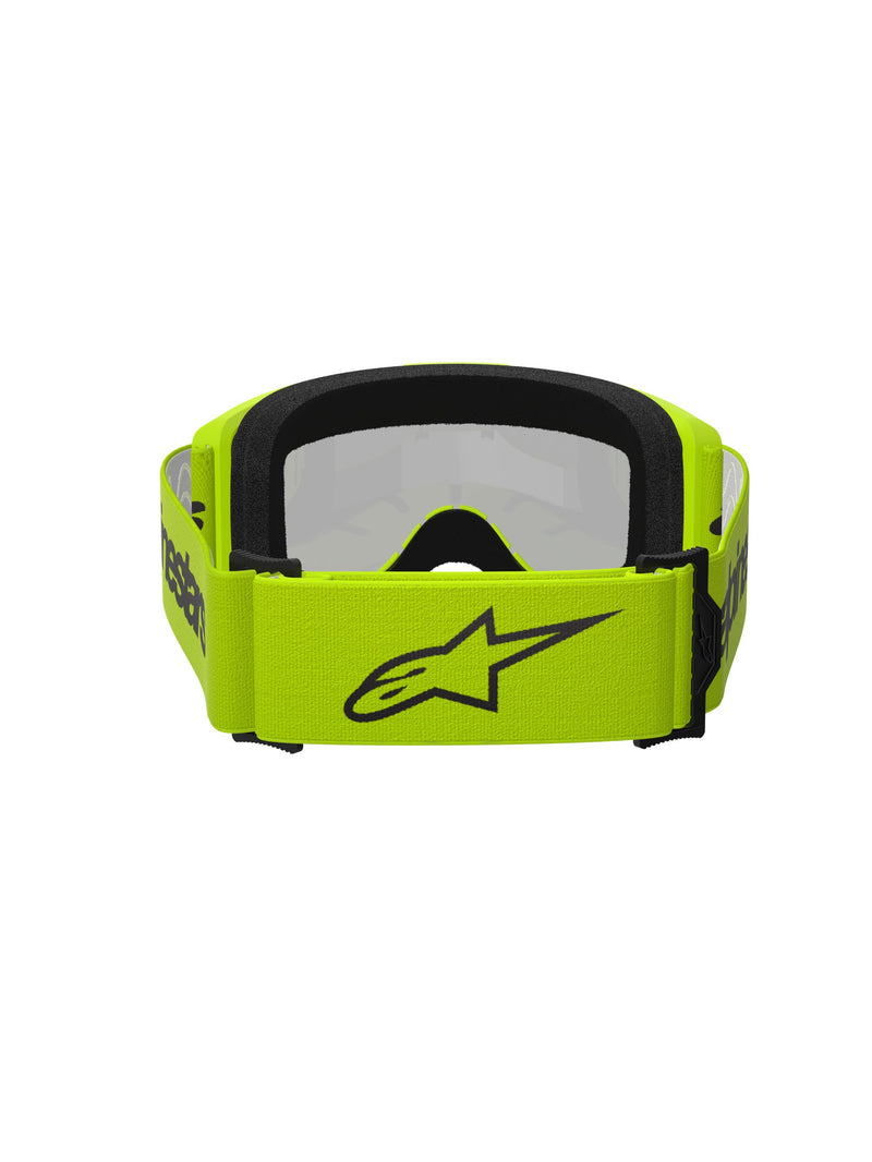 Alpinestars Vision 3 WORDMARK Fluogeel Spiegel Zilver Crossbril