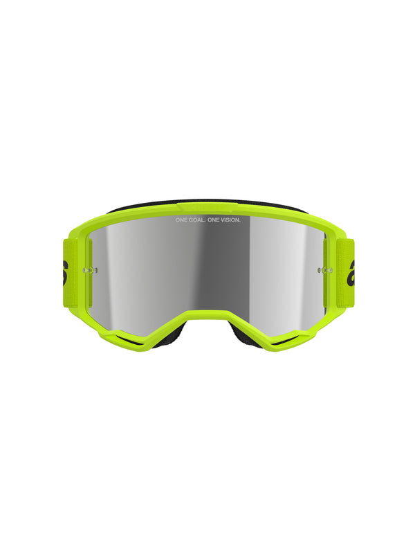 Alpinestars Vision 3 WORDMARK Fluogelb Spiegel Silber Crossbrille