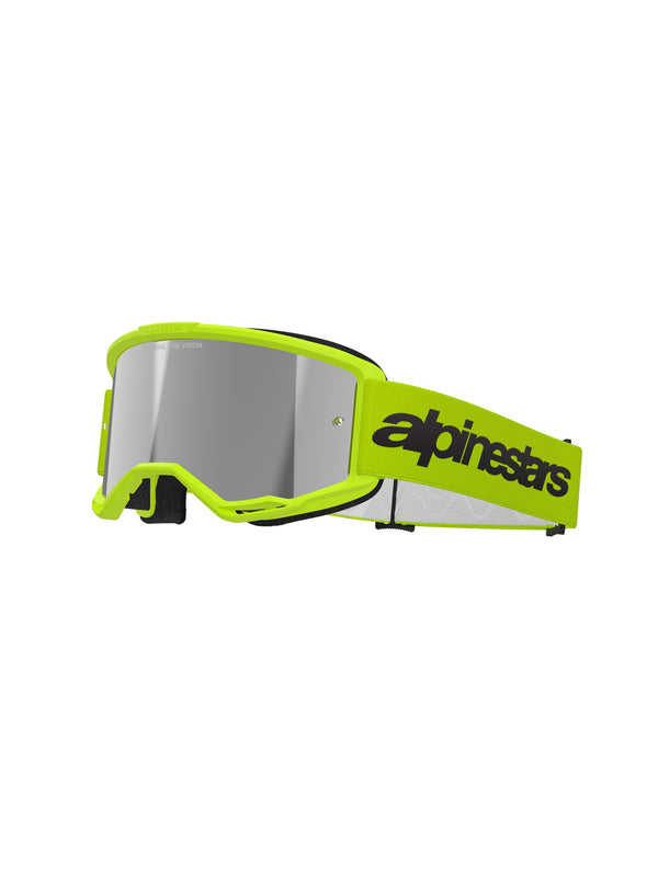 Alpinestars Vision 3 WORDMARK Fluogelb Spiegel Silber Crossbrille