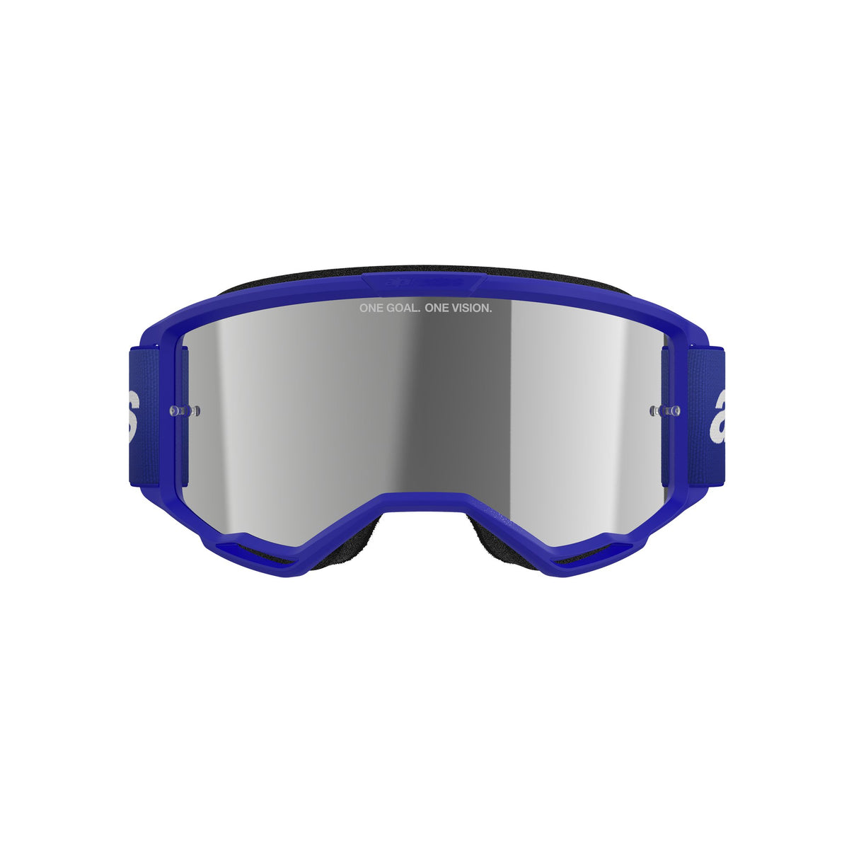 Alpinestars Vision 3 WORDMARK Blau Spiegel Silber Motocrossbrille