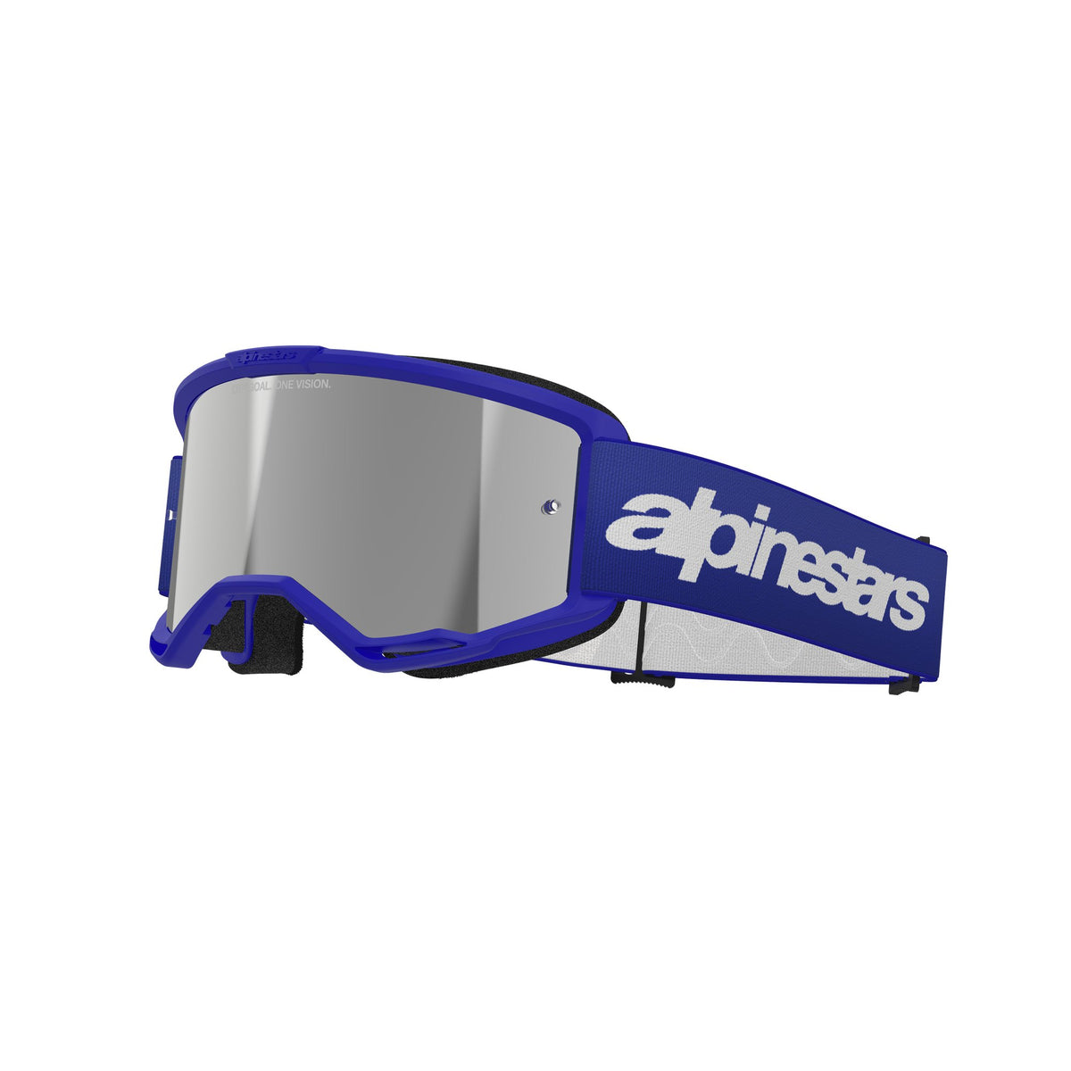 Alpinestars Vision 3 WORDMARK Blau Spiegel Silber Motocrossbrille