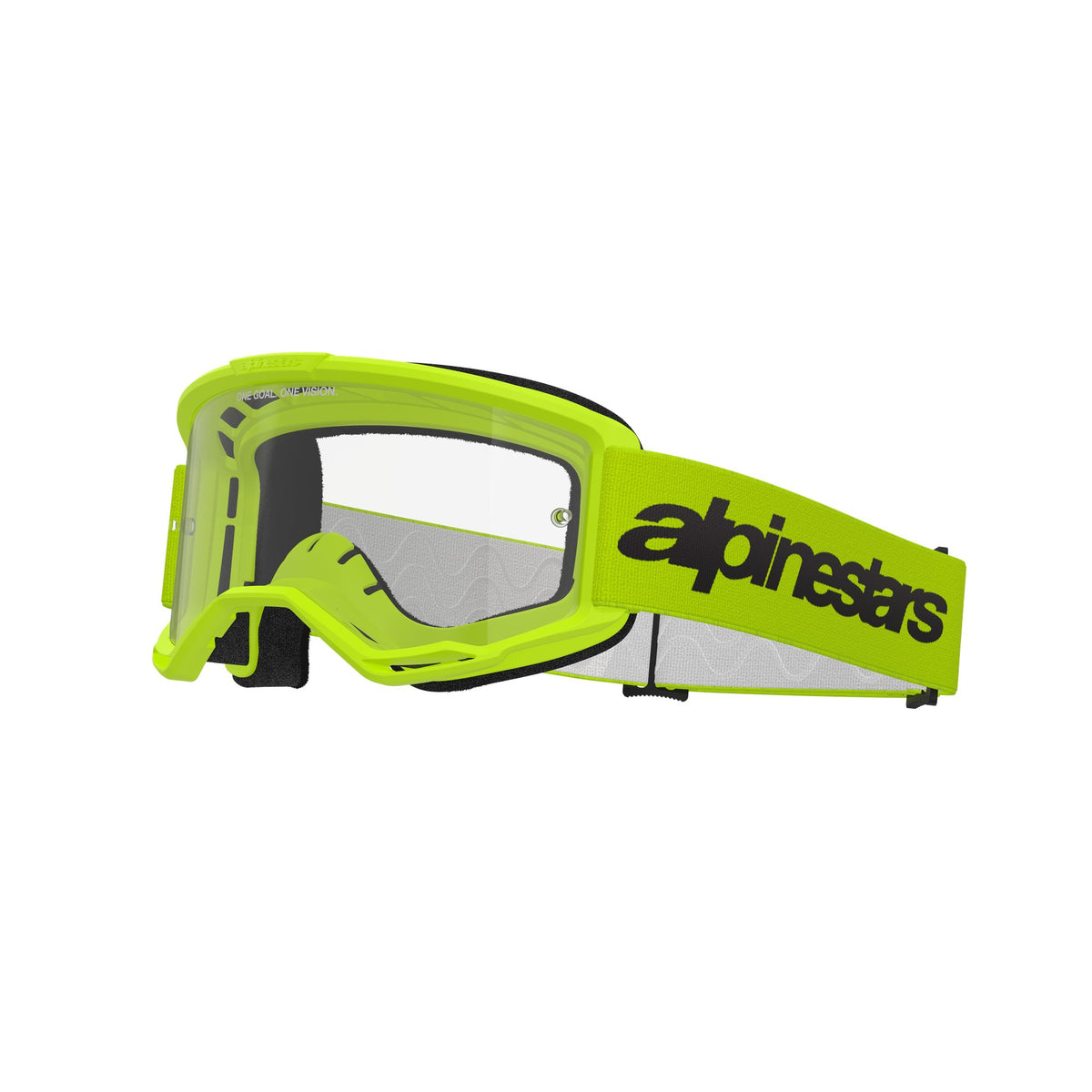 Alpinestars Vision 3 WORDMARK Fluo-Gelb Klar Crossbrille