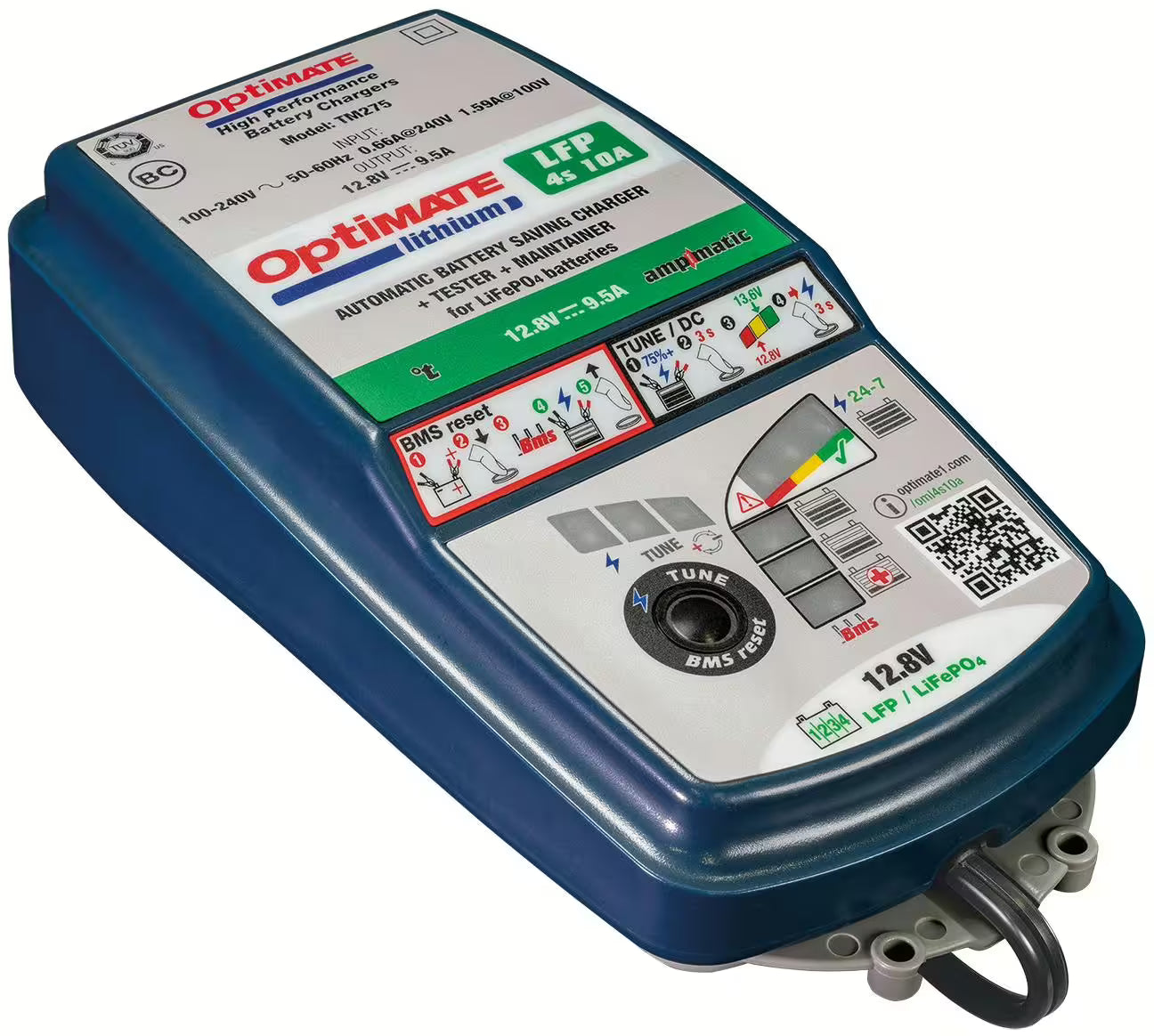 Acculader TECMATE "OptiMATE Lithium 4S 10A" – General Purpose Battery Chargers kopen bij WheelsWork | Motoronderdelen, Gereedschap & Accessoires