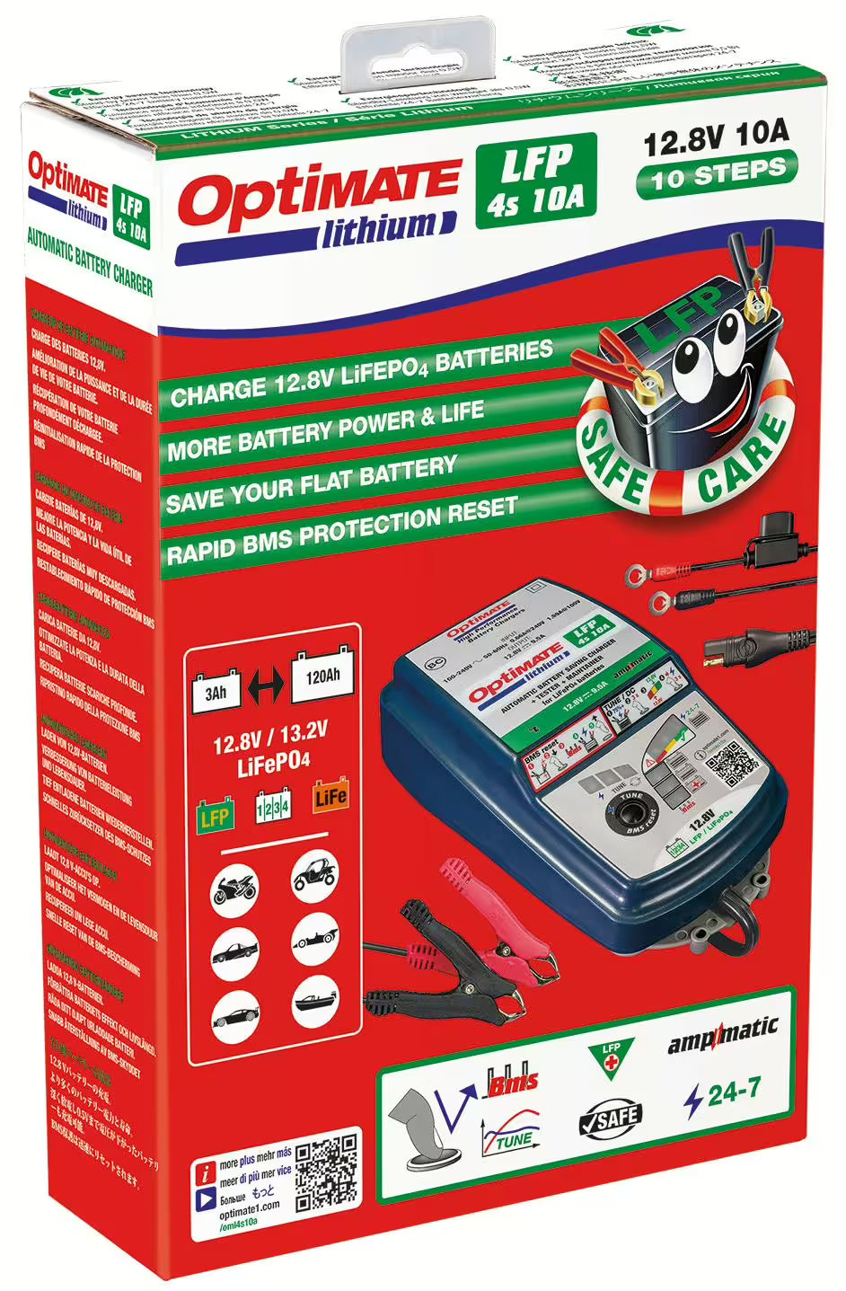 Acculader TECMATE "OptiMATE Lithium 4S 10A" – General Purpose Battery Chargers kopen bij WheelsWork | Motoronderdelen, Gereedschap & Accessoires