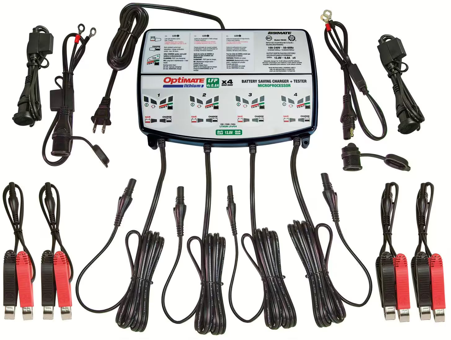 OptiMATE Lithium 4x0.8A