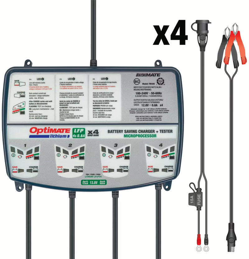 OptiMATE Lithium 4x0.8A
