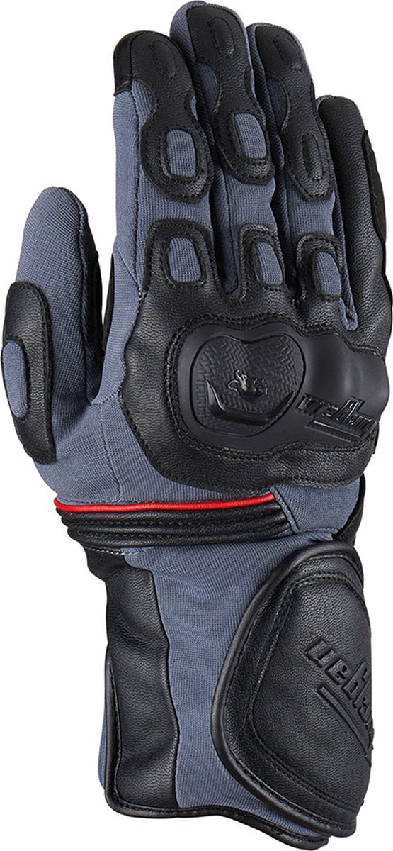Furygan Dirtroad Schwarz/Grau/Rot Motorradhandschuhe