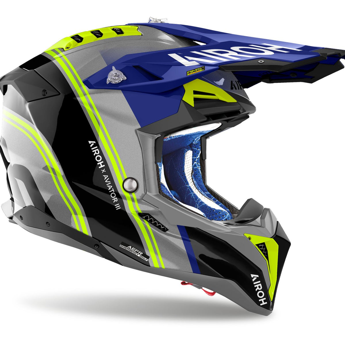 Airoh Aviator 3 Hima Blue Gloss Crosshelm