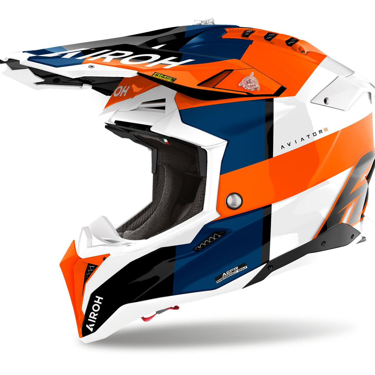 Airoh Aviator 3 Monarch Orange Gloss Crosshelm