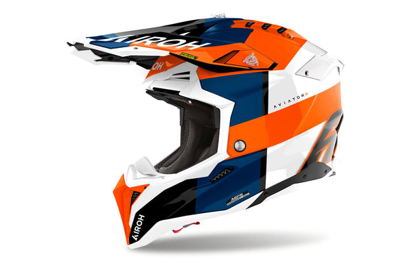 Airoh Aviator 3 Monarch Orange Gloss Crosshelm