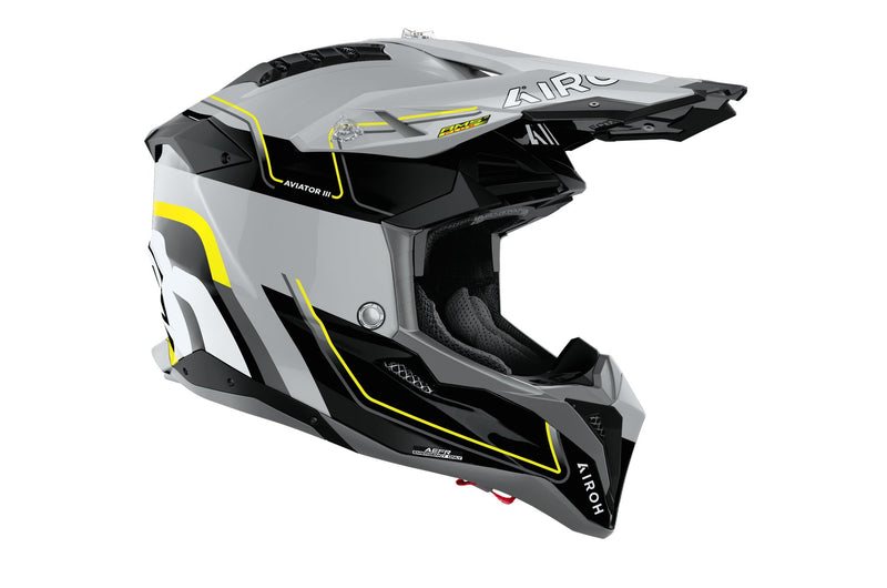 Airoh Aviator 3 Leader Yellow gloss Crosshelm