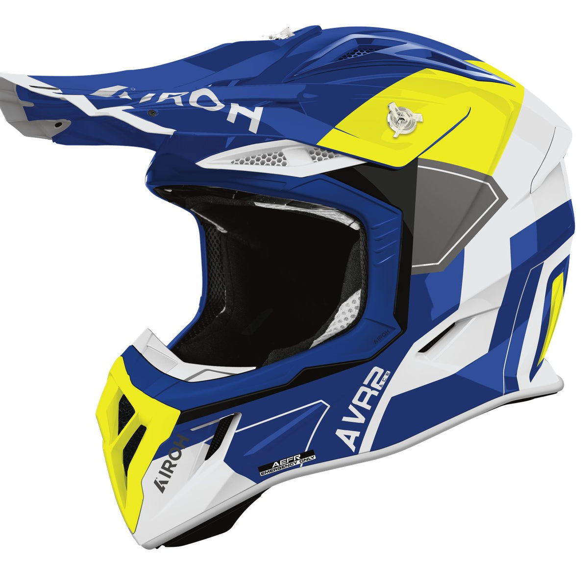Airoh Aviator Ace 2 Shield Blue/Yellow gloss Crosshelm