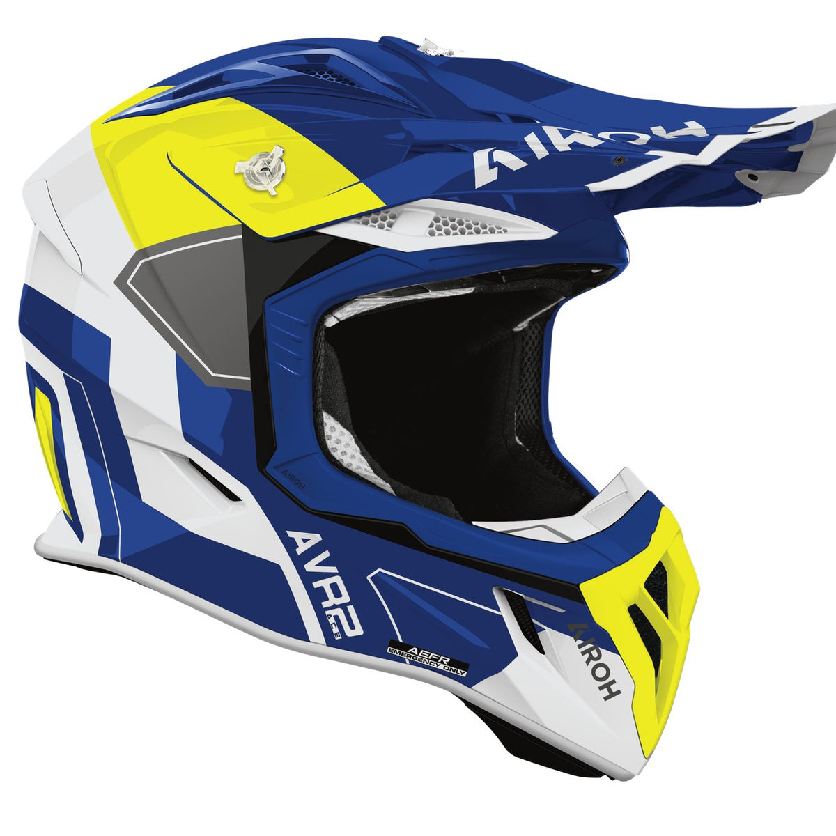 Airoh Aviator Ace 2 Shield Blue/Yellow gloss Crosshelm