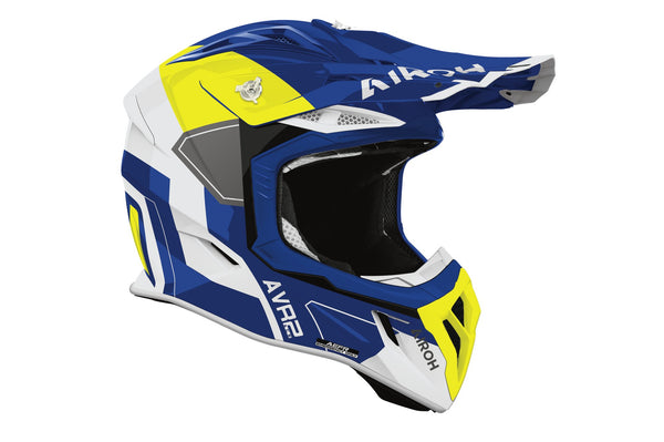 Airoh Aviator Ace 2 Shield Blue/Yellow Gloss Crosshelm