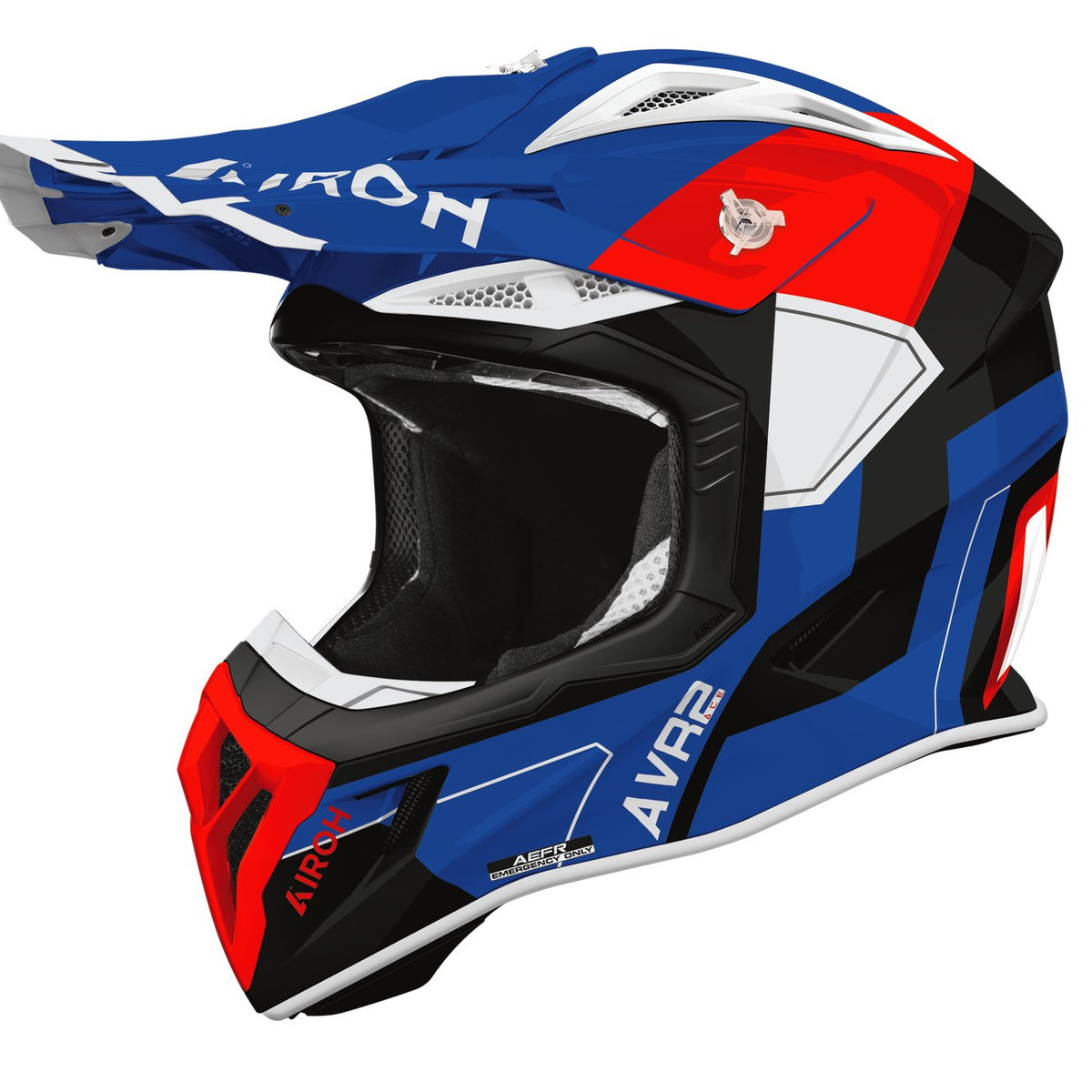 Airoh Aviator Ace 2 Shield Blue/Red gloss Crosshelm
