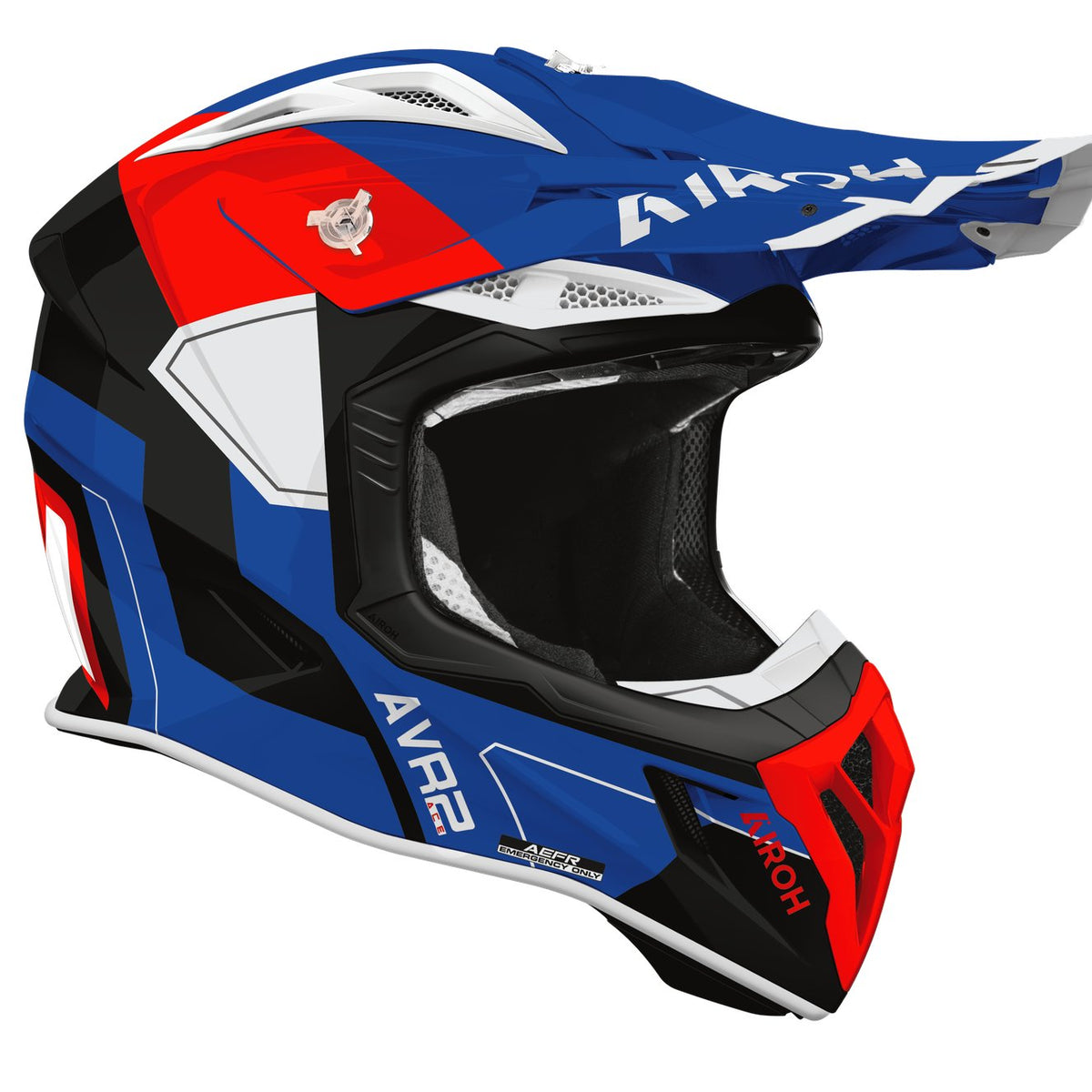 Airoh Aviator Ace 2 Shield Blue/Red gloss Crosshelm