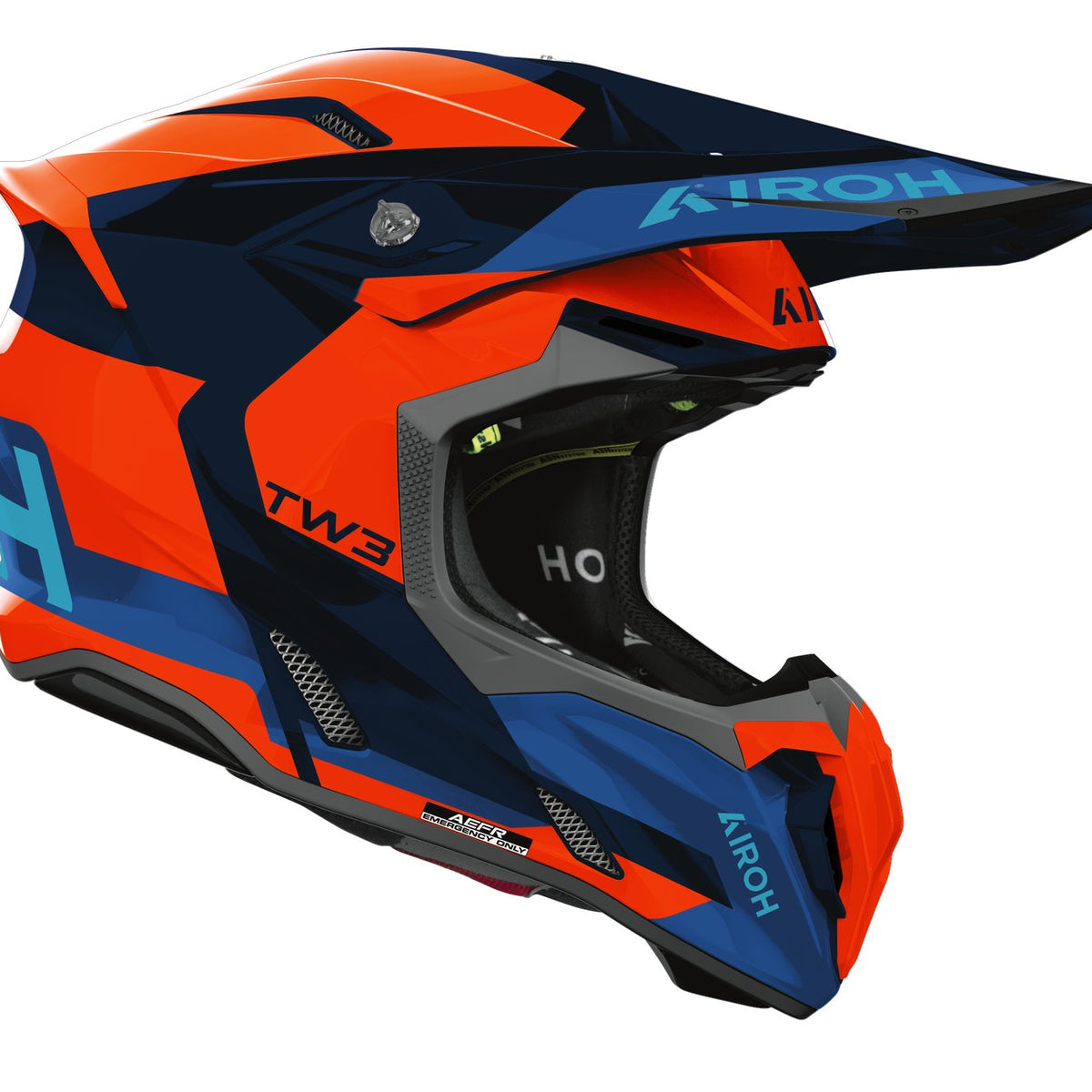 Airoh Twist 3 Fancy Orange/Blue gloss Crosshelm
