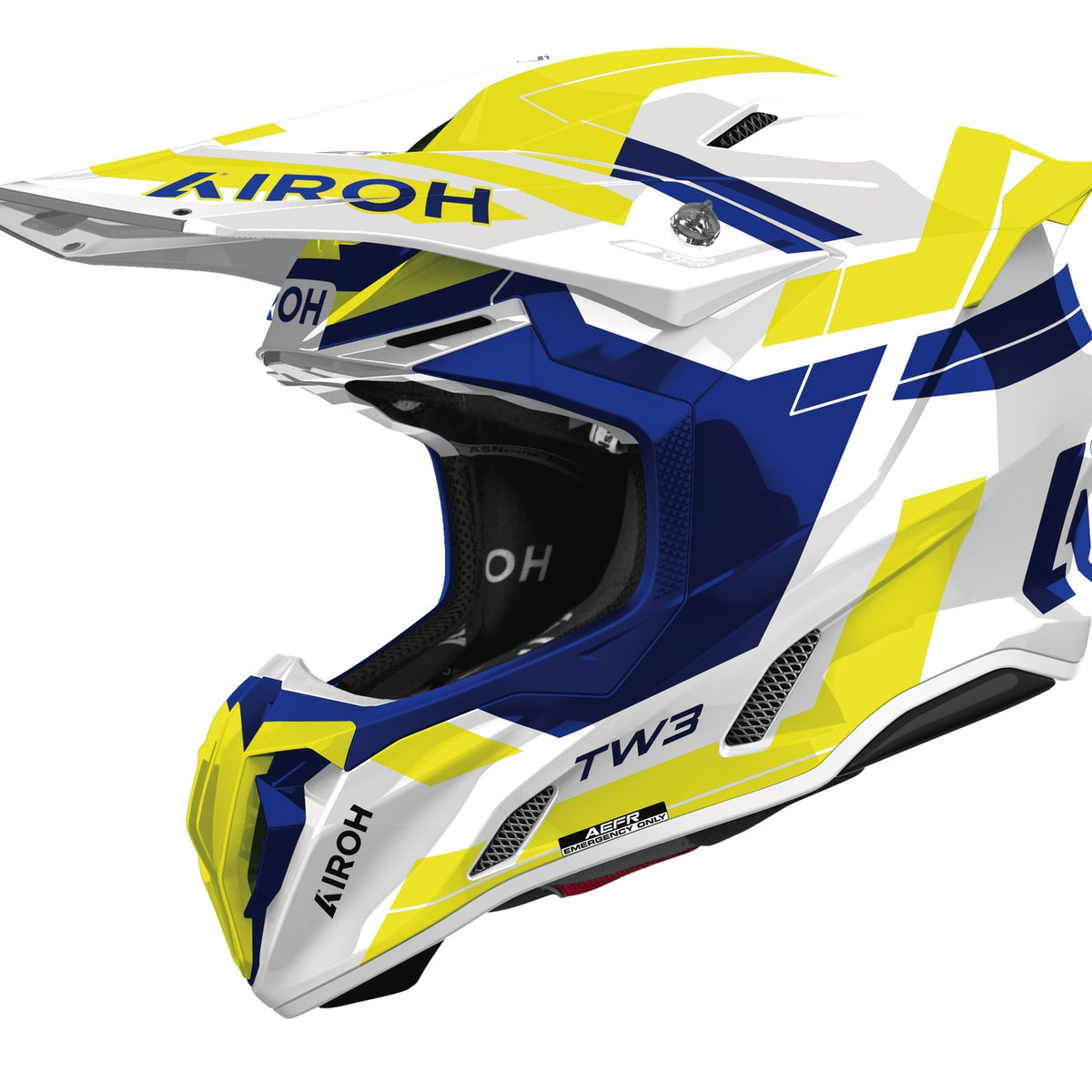 Airoh Twist 3 Dynasty Blue/Yellow gloss Crosshelm