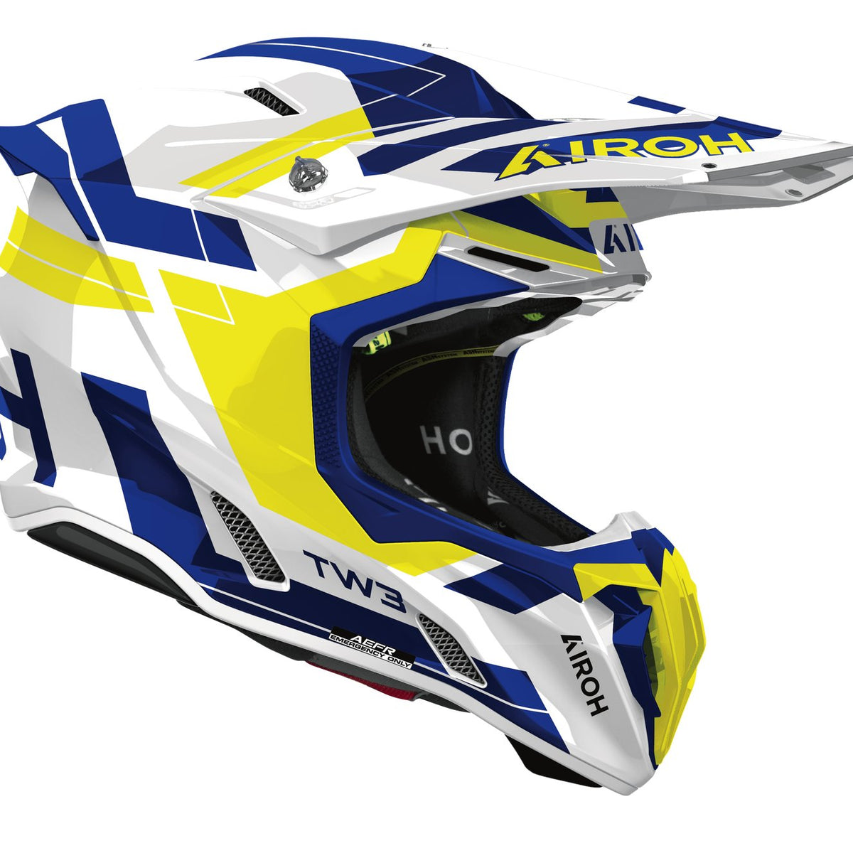Airoh Twist 3 Dynasty Blue/Yellow gloss Crosshelm