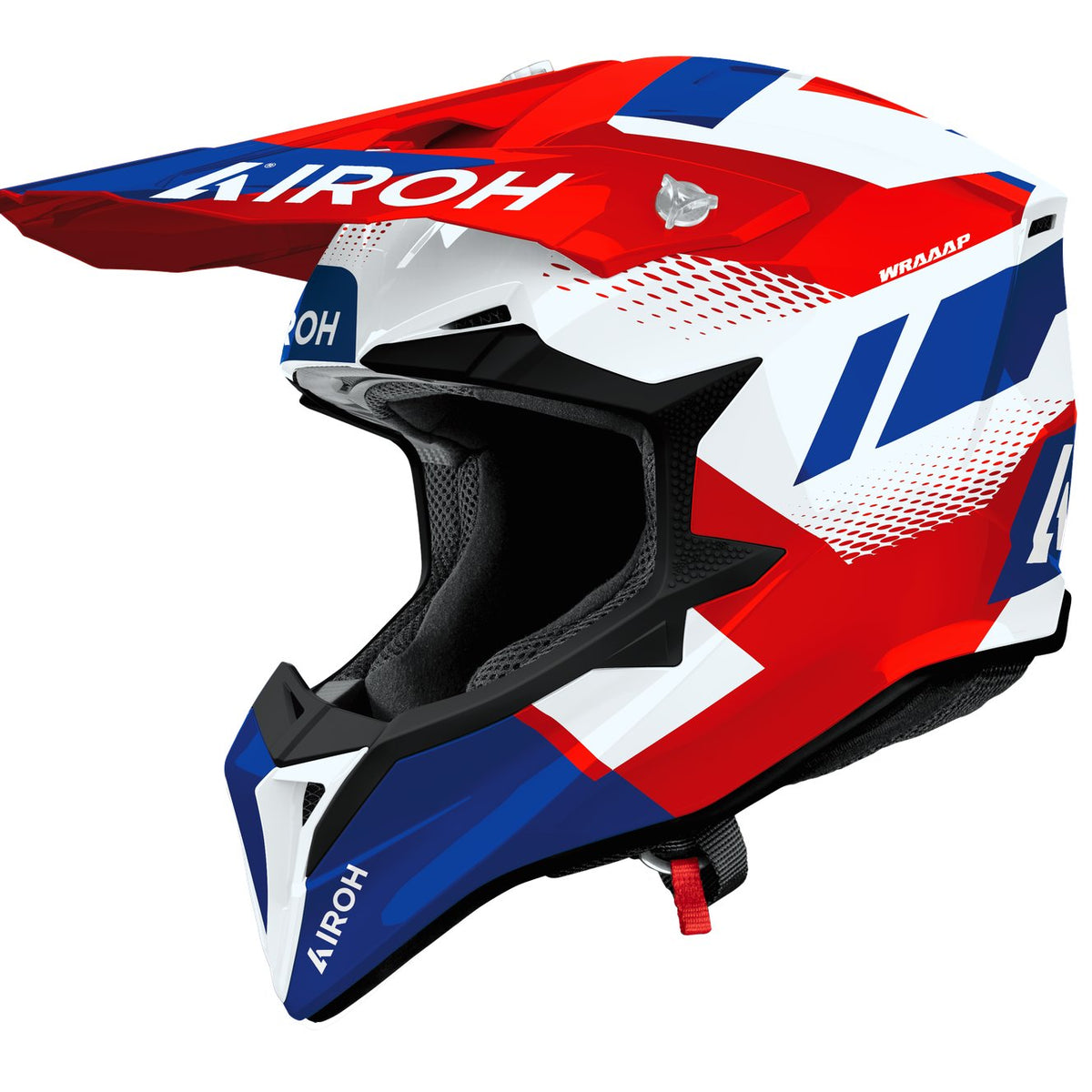 Airoh Wraaap Vision Red/Blue gloss Crosshelm