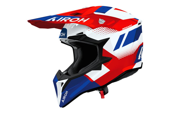 Airoh Wraaap Vision Red/Blue Gloss Crosshelm