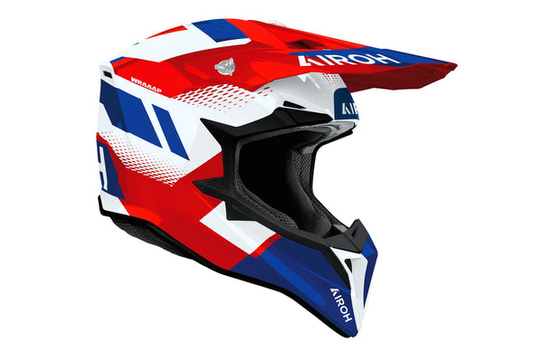 Airoh Wraaap Vision Red/Blue Gloss Crosshelm