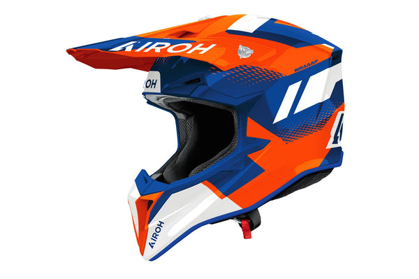 Airoh Wraaap Vision Orange/Blue Gloss Crosshelm