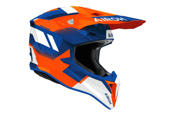 Airoh Wraaap Vision Orange/Blue Gloss Crosshelm