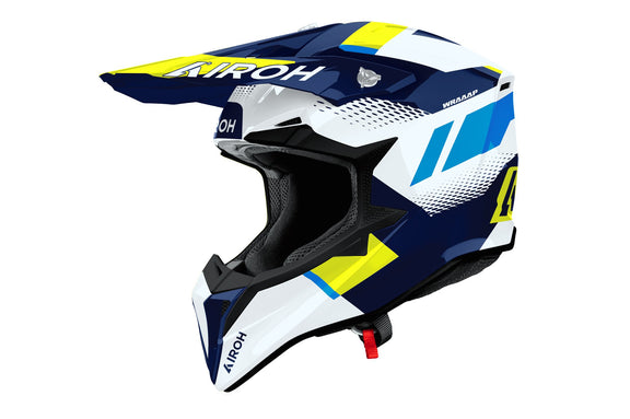 Airoh Wraaap Vision Yellow/Blue gloss Crosshelm