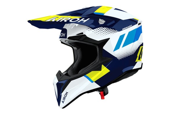 Airoh Wraaap Vision Yellow/Blue Gloss Crosshelm
