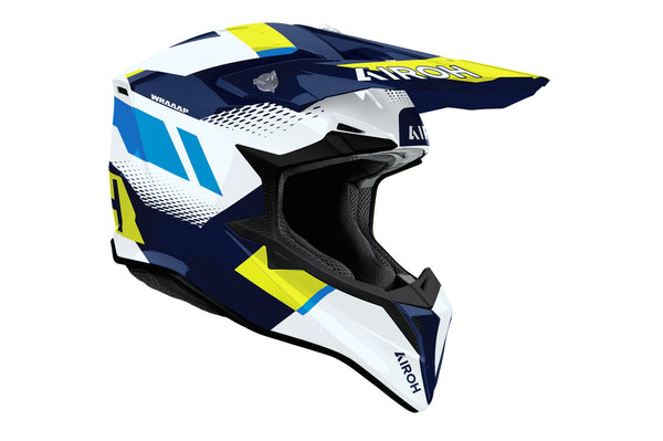 Airoh Wraaap Vision Yellow/Blue Gloss Crosshelm