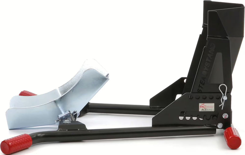 ACE BIKES Voorwiel-Motorsteun "SteadyStand" – Model 180 (Zwart)