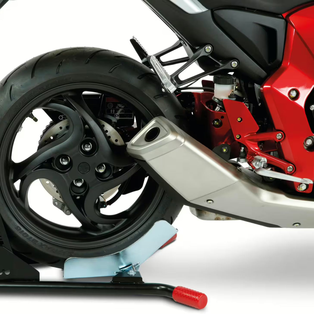 ACE BIKES Voorwiel-Motorsteun "SteadyStand" – Model 180 (Zwart)