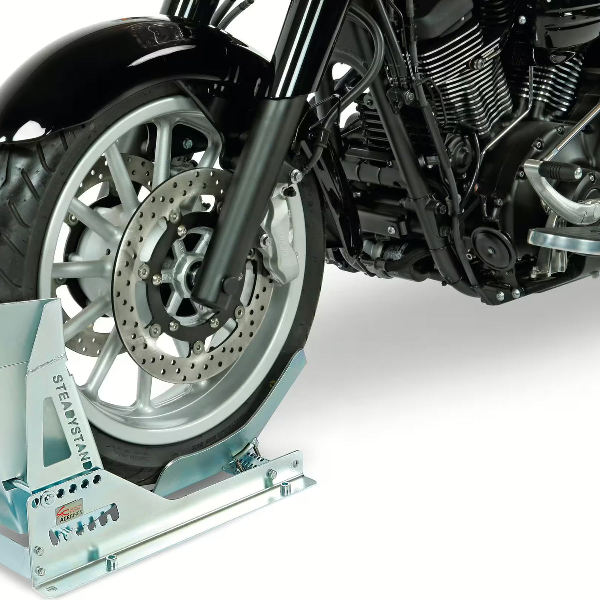 ACE BIKES Vorderrad-Motorhalterung "SteadyStand" 15" bis 21" (verzinkt)