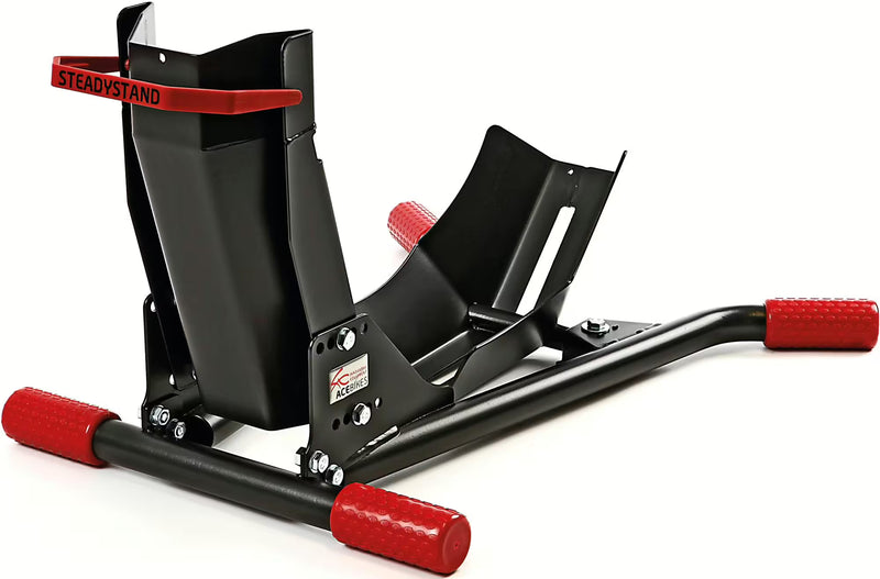 ACE BIKES Voorwiel-Motorsteun "SteadyStand" – Model 150 (Zwart)