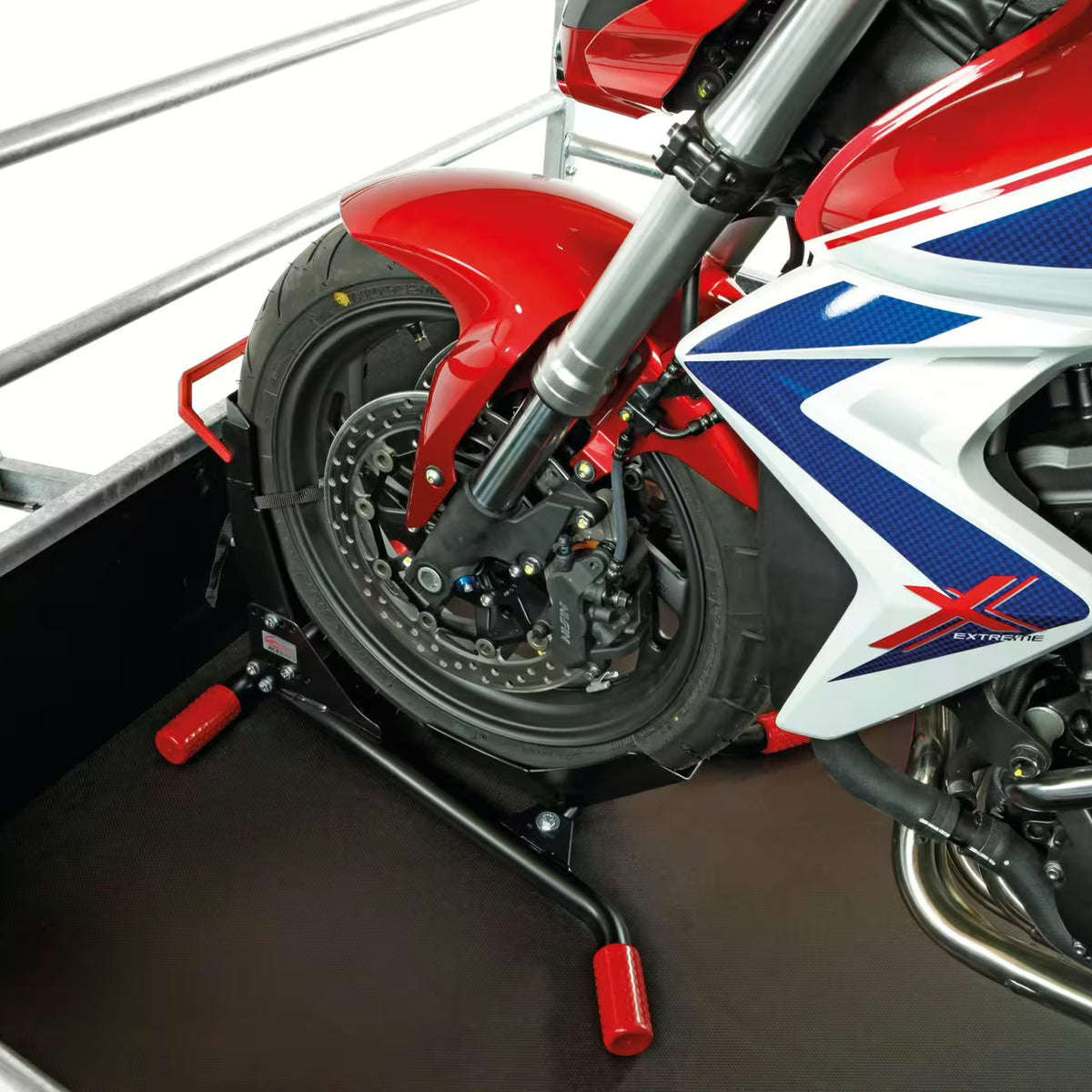 ACE BIKES Voorwiel-Motorsteun "SteadyStand" – Model 150 (Zwart)