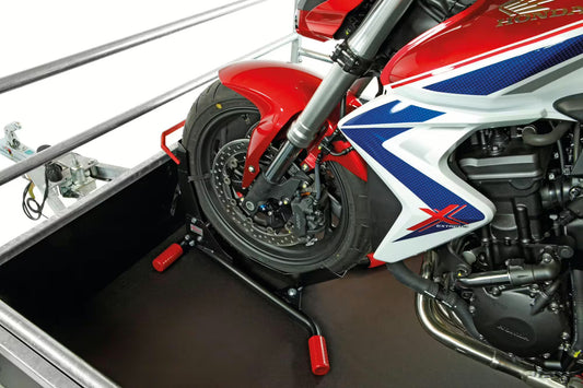 ACE BIKES Voorwiel-Motorsteun "SteadyStand" – Model 150 (Zwart)