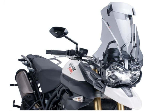 Puig Windscherm Touring met vizier Tiger 800 Xc/Xcx/Xca/Xr/Xrx/Xrt transparant