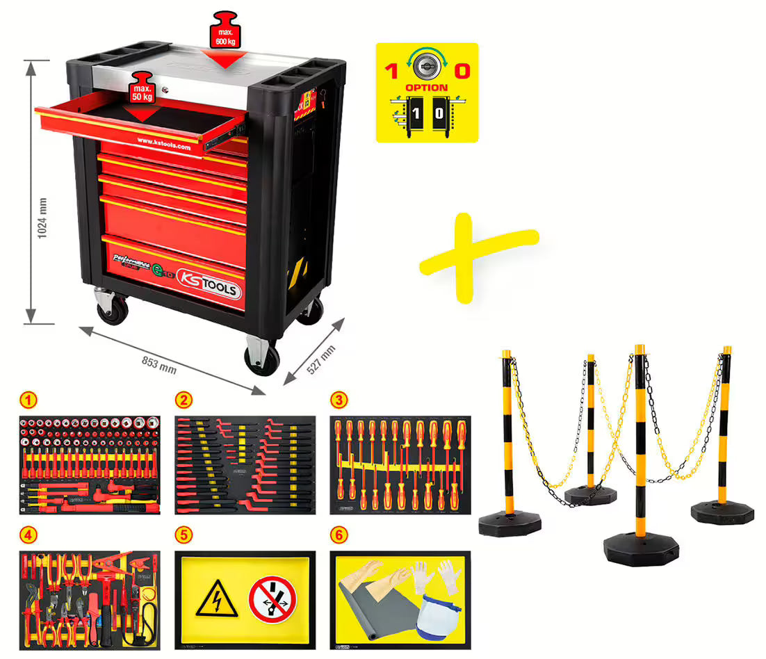 KS-TOOLS gereedschapswagen – Rolling Cabinets & Chests kopen bij WheelsWork | Motoronderdelen, Gereedschap & Accessoires