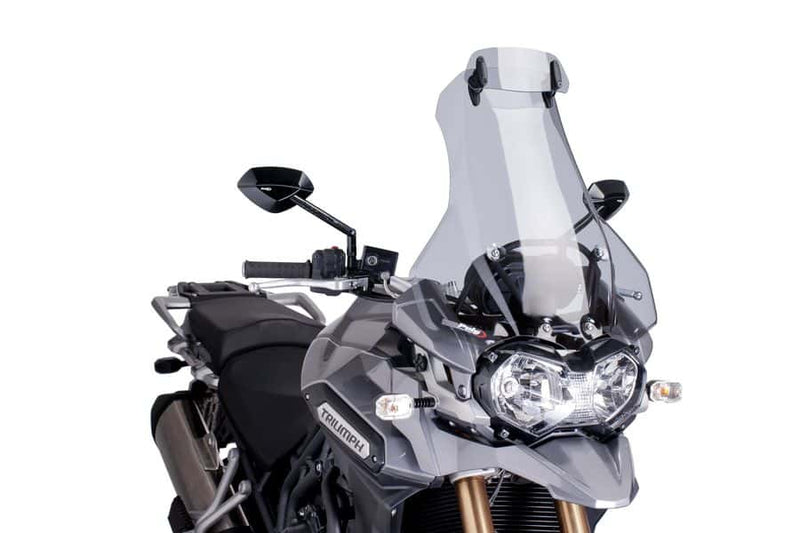 Puig Windscherm Touring met vizier Triumph Tiger Explorer/Xc (2012-2015) smoke
