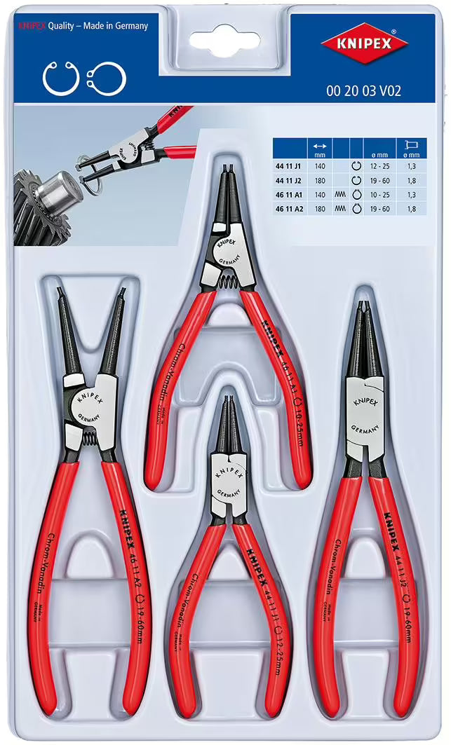 KNIPEX tangen set 4-delig – Pliers kopen bij WheelsWork | Motoronderdelen, Gereedschap & Accessoires
