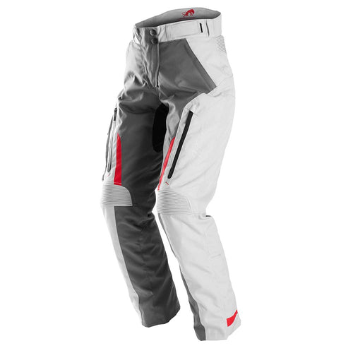 Furygan Killington Lady Motorcycle Pants Women – Waterproof Touring Model Grey Pearl Red