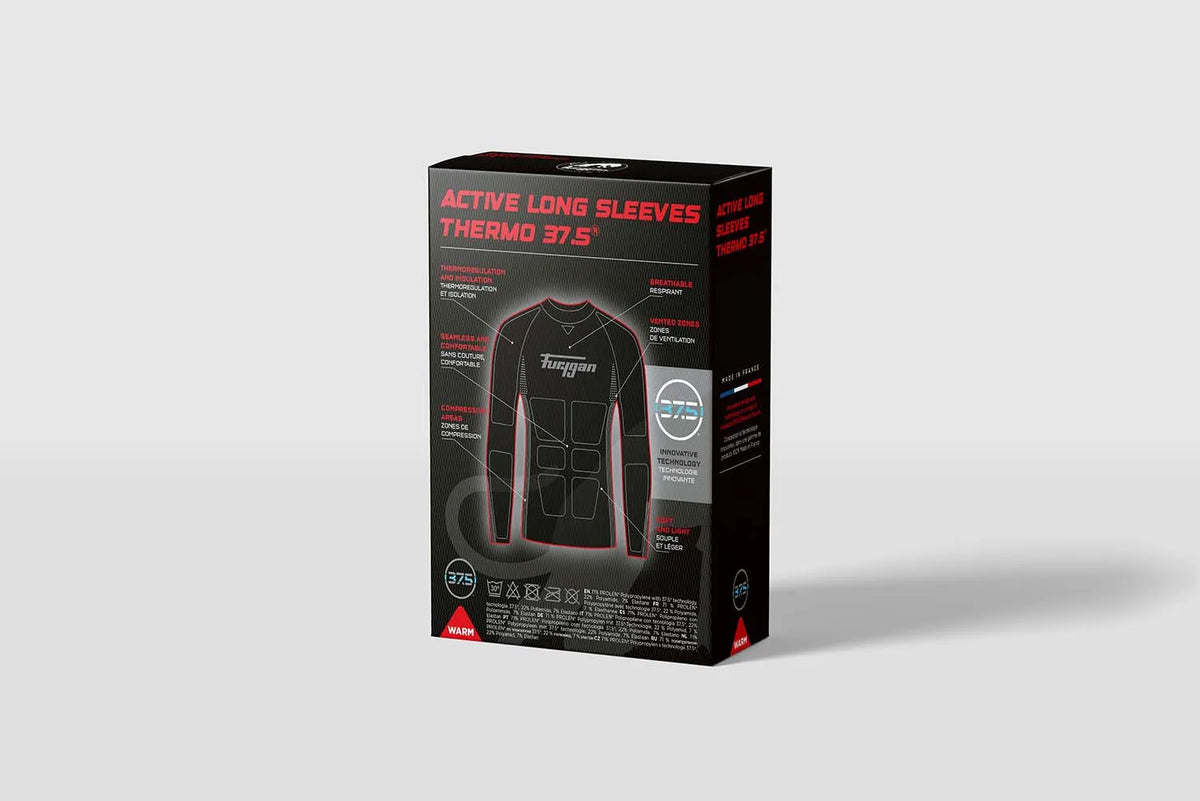 Furygan Active Long Sleeves Thermo 37.5 thermal shirt motorcycle winter quick-drying black red 