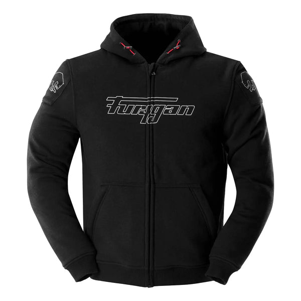 Furygan Livio X Kevlar motorcycle hoodie AA certified with D3O protectors black