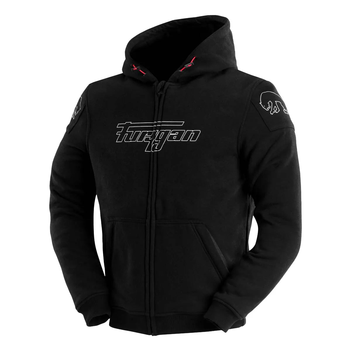Furygan Livio X Kevlar motor hoodie AA gecertificeerd met D3O protectoren zwart